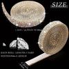 Self Adhesive Crystal Rhinestone Ribbon 2mm Rhinestones Diamond Sticker Bling Decoration Ribbon for DIY Crafts