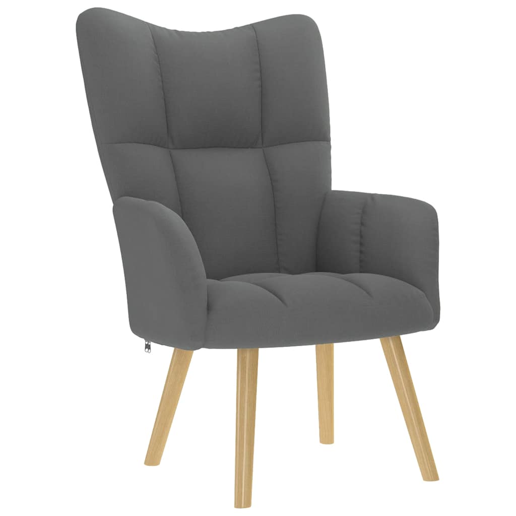 Relaxation Armchair, Dark Gray, Upholstered In Fabric