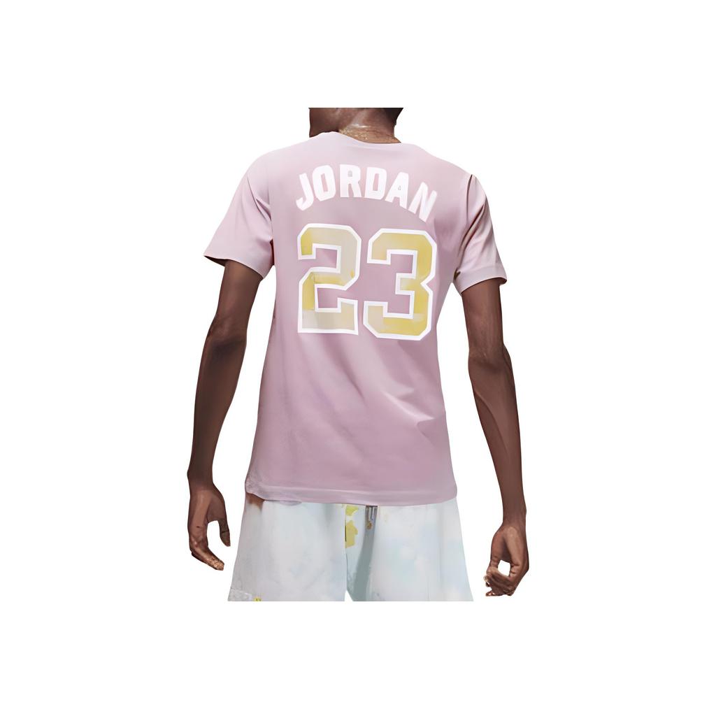 Jordan Sport DNA Solid Color Logo Graphic Crew Neck Tee Men Tops Purple Red DO8899-501