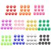 10 Pcs Transparent Resin Dice Pendants Mini Charms Accessories with 4mm Loops for DIY Jewelry Making 11 Color Options