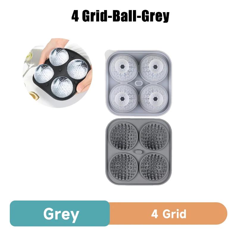 Golf Silicone Ice Ball Round Mold Whiskey Special 4 Golf Ice Grid Mold Kitchen Tools
