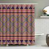 Vibrant Bohemian Shower Curtain With Geometric Patterns For Bathroom Decor Purple Pink Blue Yellow Orange Floral Design Bath Rug
