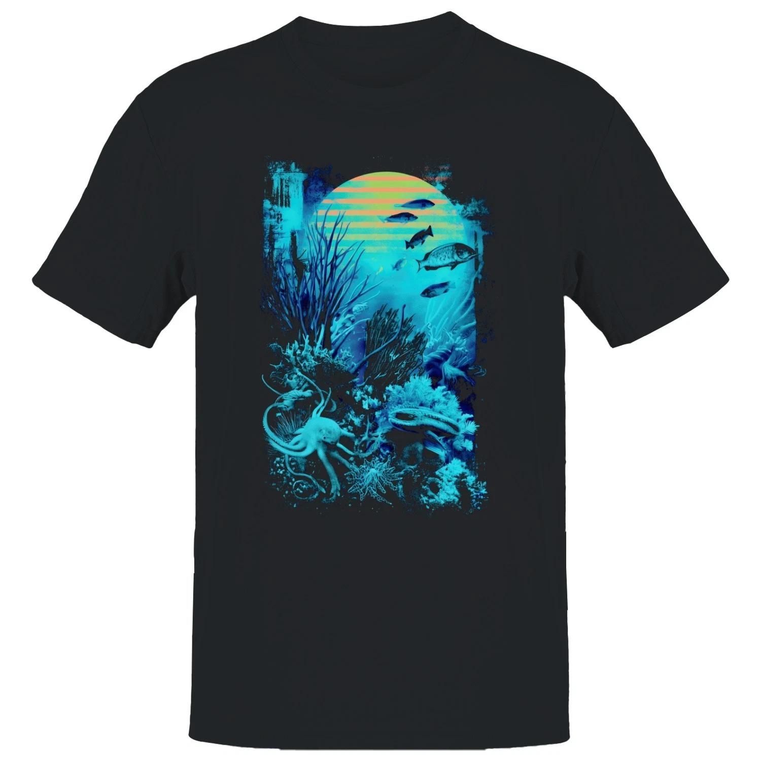 Neon Ocean Sunset Men s T-shirt XXL