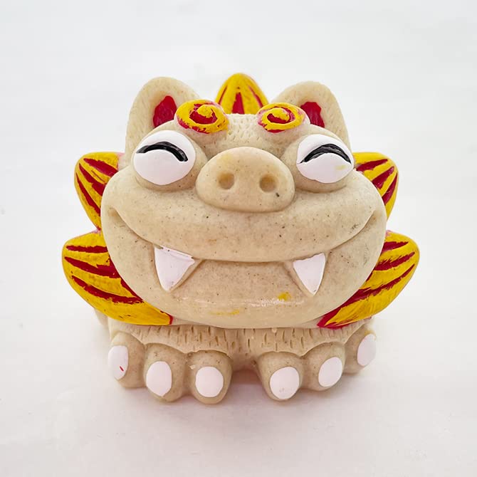 Kubakasaya Shisa Figur, Okinawa Souvenir, Eingangsbereich, Ying Shisa, Glücksbringer, Feng Shui, Schutz vor Bösem, Glücksbringer, Ryukyu