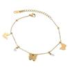 French Gold 3D Butterfly Zircon Anklet - Elegant and Versatile Fashion Accessory for Women