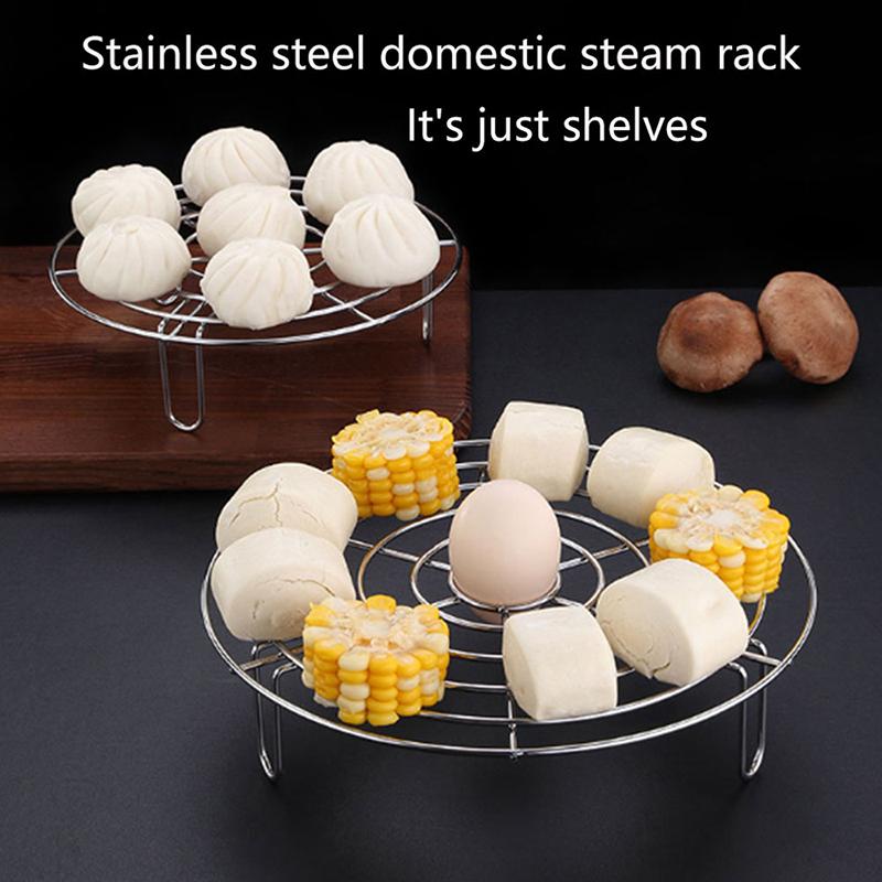 15.5-27.5cm Stainless Steel Steamer Rack Heavy Duty Round Durable Cookware Steamer Rack Pot Pan Cooking Stand Kitchen Utensils
