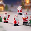 Santa Claus Decor Compact Resin Santa Claus Sculpture Resin Christmas Miniature Statue For New Year Holiday Home Garden Backyard