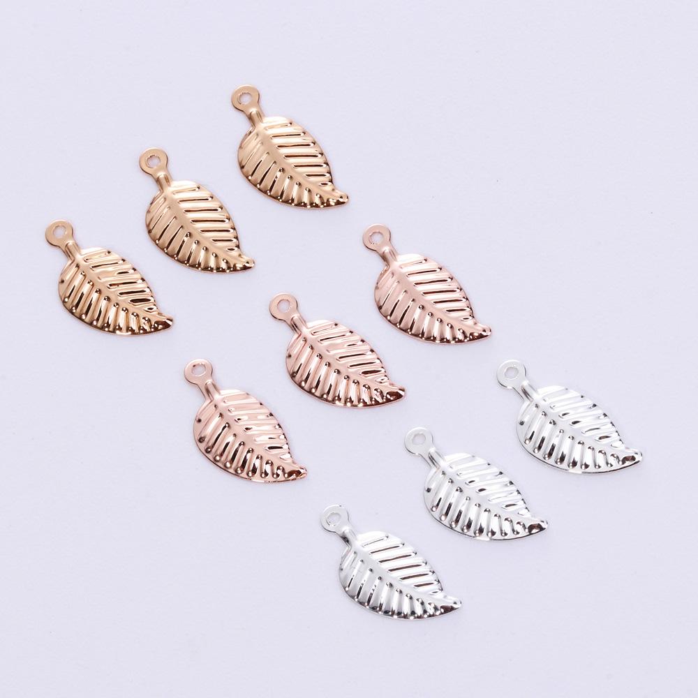 Mini Leaf Pendant Accessories for DIY Necklaces & Bracelets, 6x13mm, Handmade Adornments