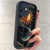 Universal Full Coverage Phone Case for Samsung & Apple (iPhone 17/16/15/14/13) - Sun Moon Black Groove Design