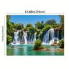 2D Flat Surface 1-piece Waterfall Background Fabric Suitable for Photography Studios Living Rooms and Outdoor Decoration
