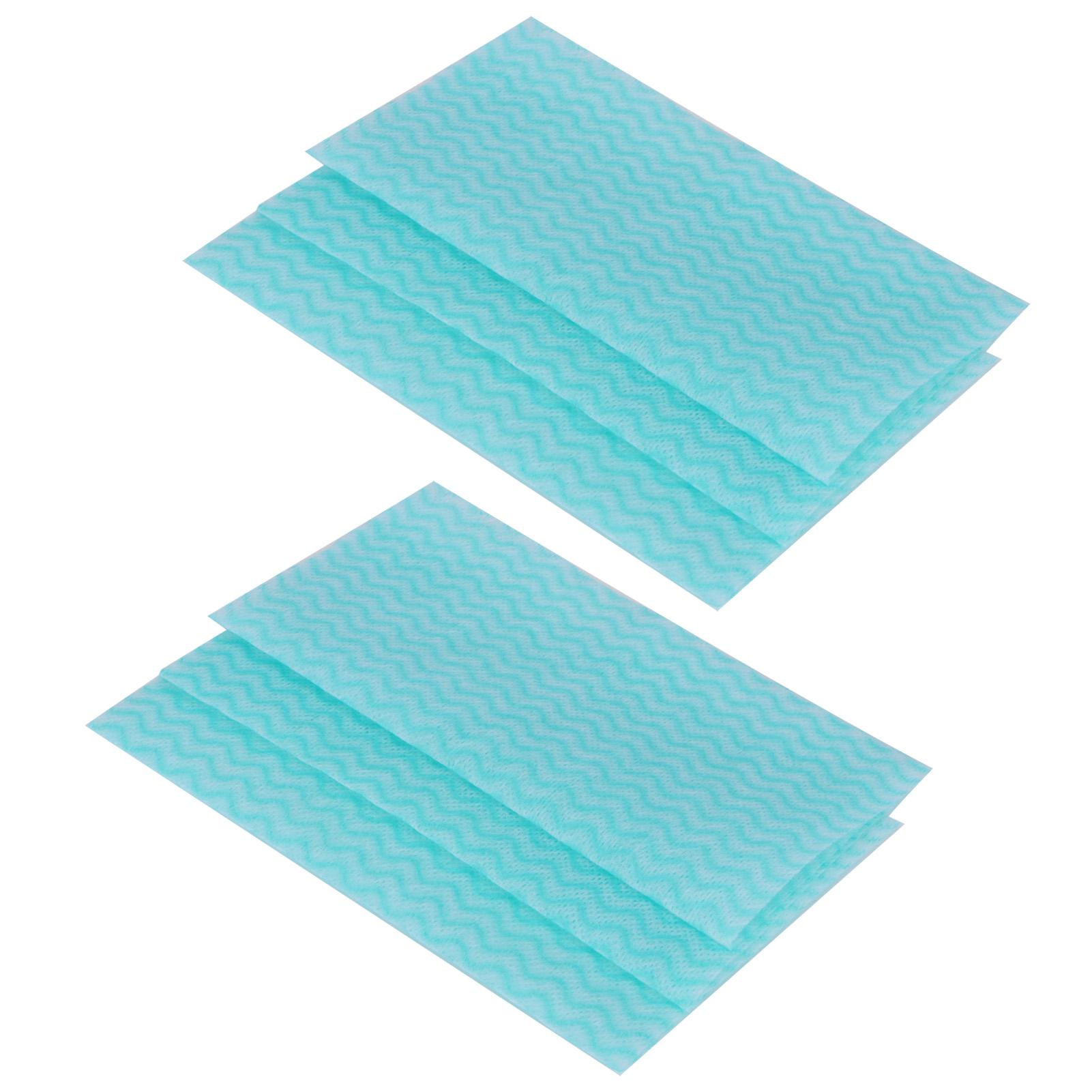 2 Paquets Chiffon Non-Tissé Jetable Lave-Vaisselle Torchon de Nettoyage de Cuisine Chiffon d'Essuyage(Bleu )