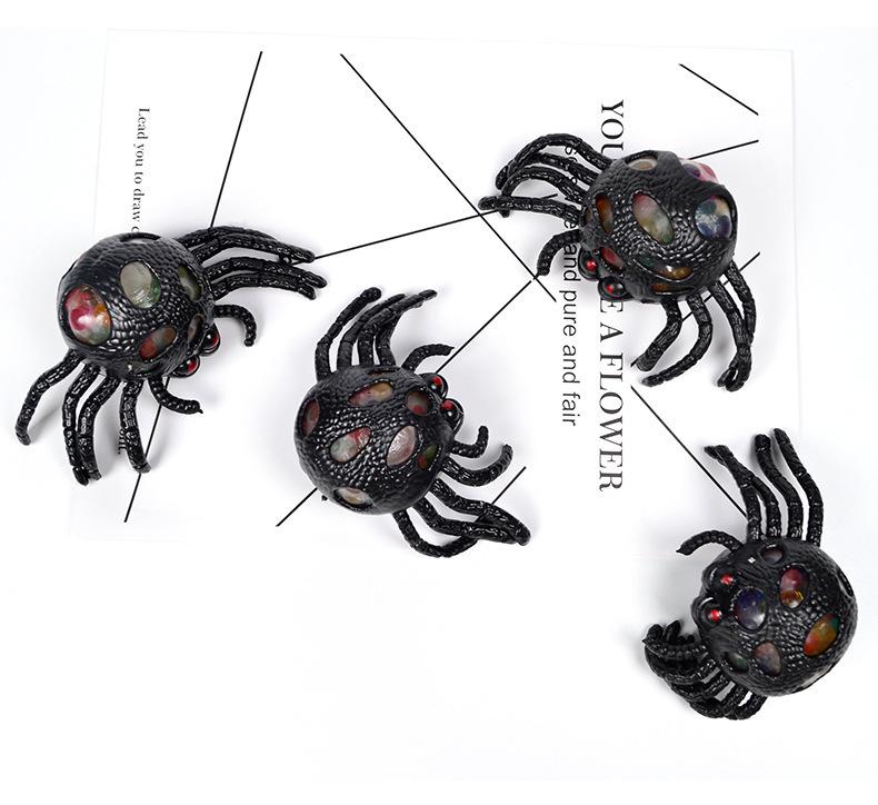 Halloween Spider Creative Trick Vent Spider Simulation Spider Vent Decompression Ball Toy