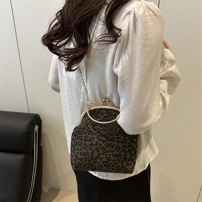 Today's Popular Leopard Print Trend Women's Bags, New Chain Design Handbags, Personalized Temperament, Shoulder Messenger Bags