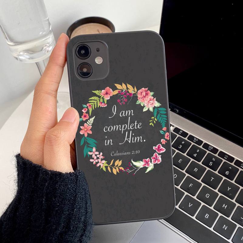 Bible Verse Philippians Jesus Christ Christian Phone Case for iPhone 11 12 13 Mini Pro XS MAX 8 7 6 6S Plus X 5S SE 2020 XR