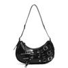 Maillard Style PU Leather Shoulder Bags For Women 2026 New Trend Cool Girl Y2K Armpit Bag Luxury Designer Hobo Bag Handbags