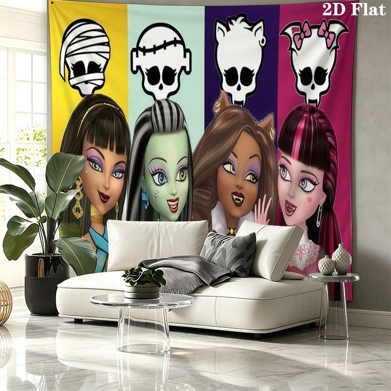 MH Wall Tapestry, Aesthetic Printed Fabric Blanket, Suitable for Bedroom, Living Room, and Home Decor.