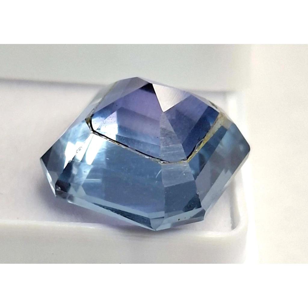 Natural Pitambari Sapphire 13-15 Ct Asscher Cut Certified Stunning Gemstone
