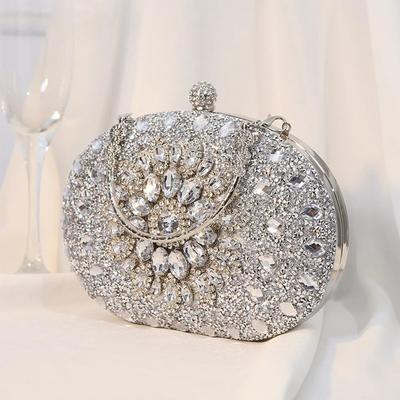 Nieuwe Diamant Luxe Vrouwen Clutch Avondtasje Bruiloft Kristal Dames Mobiele Telefoon Zak Portemonnee Vrouwelijke Portemonnee Voor Party Kwaliteit Gift