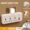 Light Indicator AC Power Strip Durable Wall Mounted Socket  Home Office