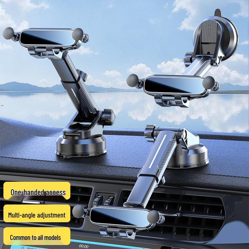 Automobilinis navigacijos laikiklis su siurbtuku ir ištraukiama rankena - Universalus telefono laikiklis