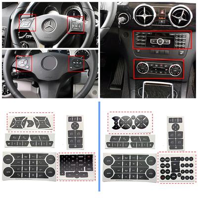 עבור מרצדס בנץ מחלקה GLK X204 מדבקת מדבקה לתיקון כפתור מתג AC חלון נעילת דלת הגה קונסולה מרכזית לרכב