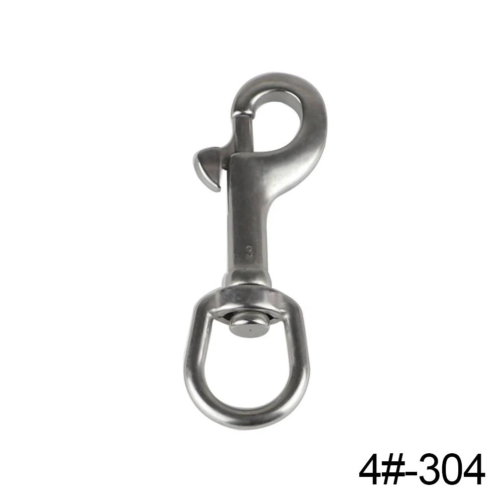 304/316 Stainless Steel Swivel Eye Bolt Spring Snap Hook 65/72/82/91/100/126mm Marine Diving D Ring Snap Hooks With Swivel