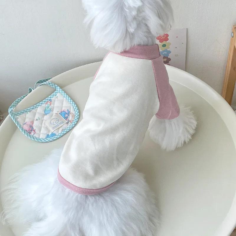 

Хлопковая футболка-пижама для собаки, кошки, щенка, маленькой собаки, костюмы для йоркширского терьера, померанского шпица, пуделя, бишона, шнауцера, одежда для домашних животных, пижама S розовый