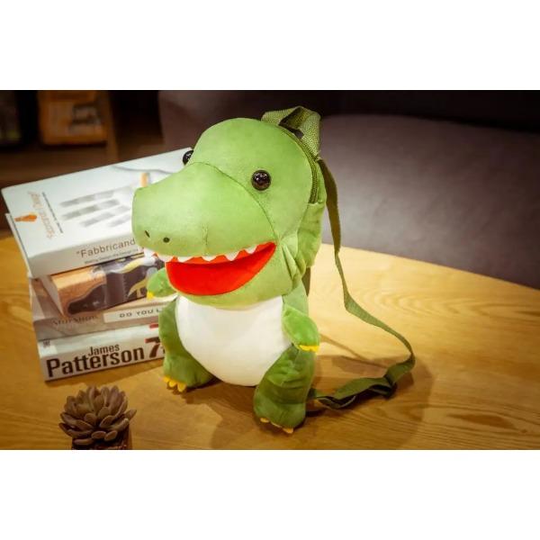 34cm Cute Plush Tyrannosaurus &Triceratops Backpack Toys for Children Cartoon Animal Dinosaur Schoolbag Kawaii Gift for Kids