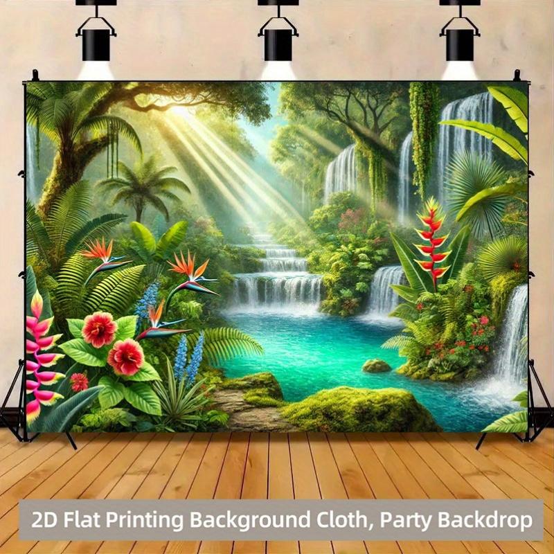 1Pcs Tropical Rainforest Decoration Background Winter Backdrop Decorations For Photo Studio Photo Booth Christams Party