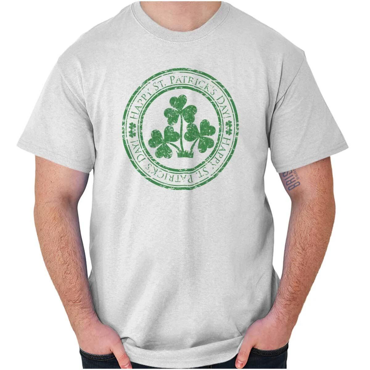 Happy St Patrick s Day Irish Ireland Gift Womens or Mens Crewneck T Shirt Tee XXXL