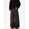 Kisko American Retro Pleated Baggy Wide Leg Pants Men and Women Simple Classy Loose Feeling Loose Casual Suit Pants