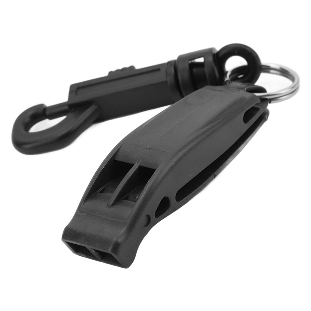 Emergency Whistles High Decibel Safety Whistle with Hook for Outdoor Kayaking Boating Camping HikingBlack