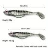 Señuelo Blando 10cm15g Cabeza Jig Cola T Pesca de Agua Salada Señuelos de Pesca Marítima Señuelos de Silicona Minnow Pike Swimbait