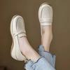 HO2026 Soft Soled Slope Follow Up Shoes for Women Thick Soled Soft Leather Comfortable Le Fu Shoes for Women Casual Shoes