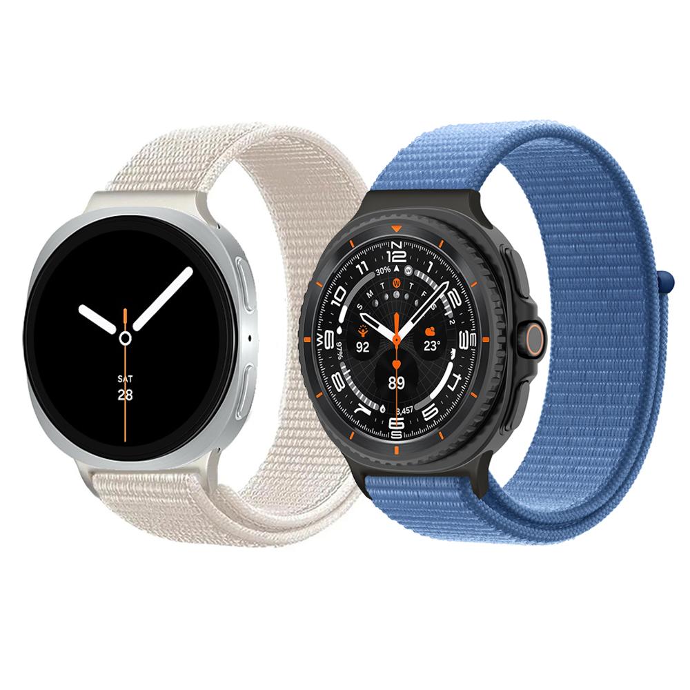 2 Pack Straps For Samsung Galaxy Watch 8 40mm 44mm Nylon Sport Wrist Bracelet Correa Pulseira Galaxy Watch 8 Classic 46mm Band