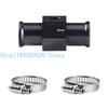 652F 18/20/22/24/28/30/32/34/36/38/40MM Radiator Adaptor Water Temp Gauge Temp Hose Adapter Attachment Hose Clamps