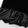2024 Winter European & American Style Women's Velvet Strapless Short Dress