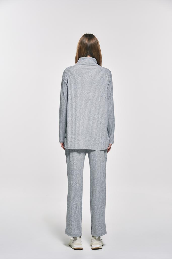 Waiowai Wide Elastic Banded Ribbed Pants_2 Colors