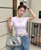 Kaelbinkeullainjin Women'S Slim Fit Baby Crop Short Sleeve T-Shirt 47Ab213 Yaf