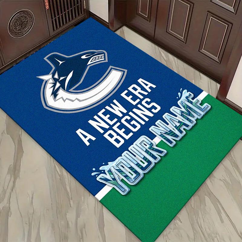 Name Custom Vancouver Canucks logo Carpet Rug for Living Room Bedroom Home Sofa Decoration,Kids play Non-slip Floor Mat