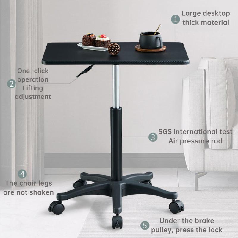 Household Simple Bedside Table Sofa Table Adjustable Height Small Table Flexible Rotation Mini Movable Table