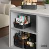 Official Umbra Bellwood Stackable Bin, 35x26cm, Black/Walnut