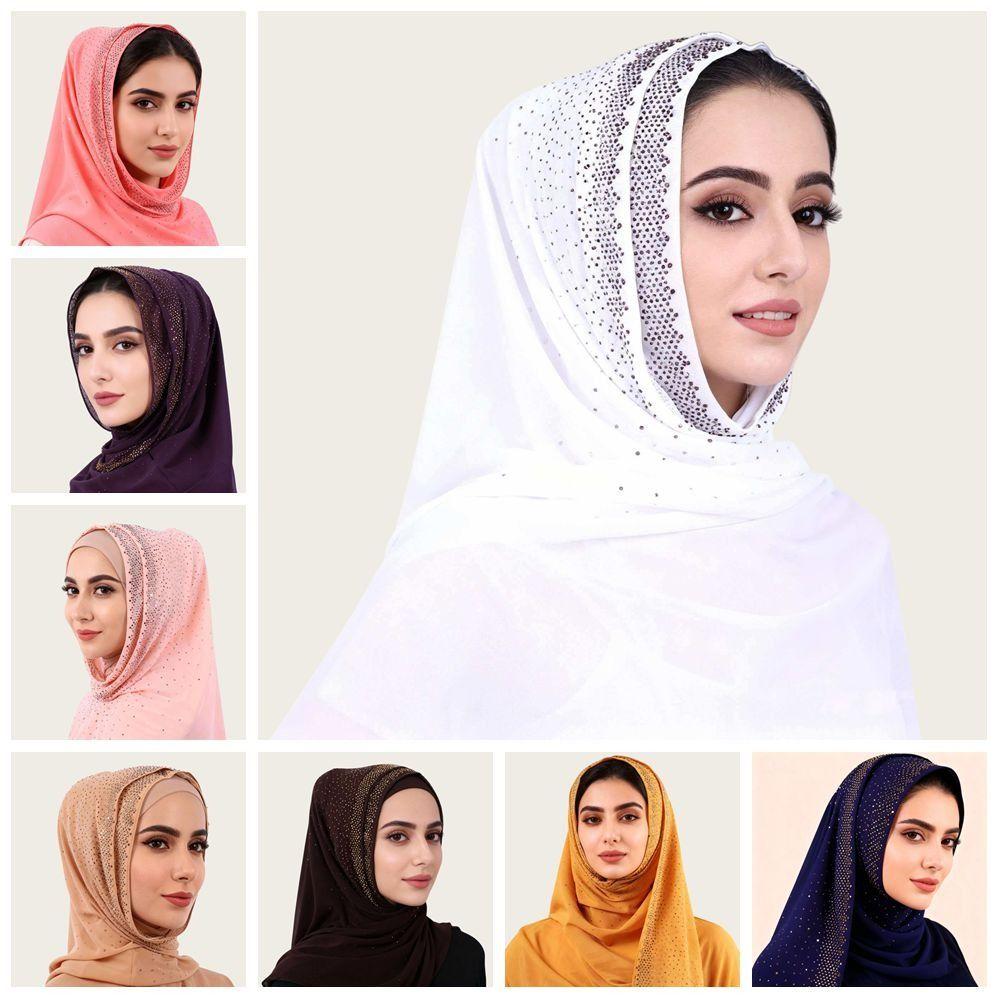 New Chiffon Muslim Instant Turban Breathable Full Cover Turbans Head Solid Color Islamic Crinkle Shawl
