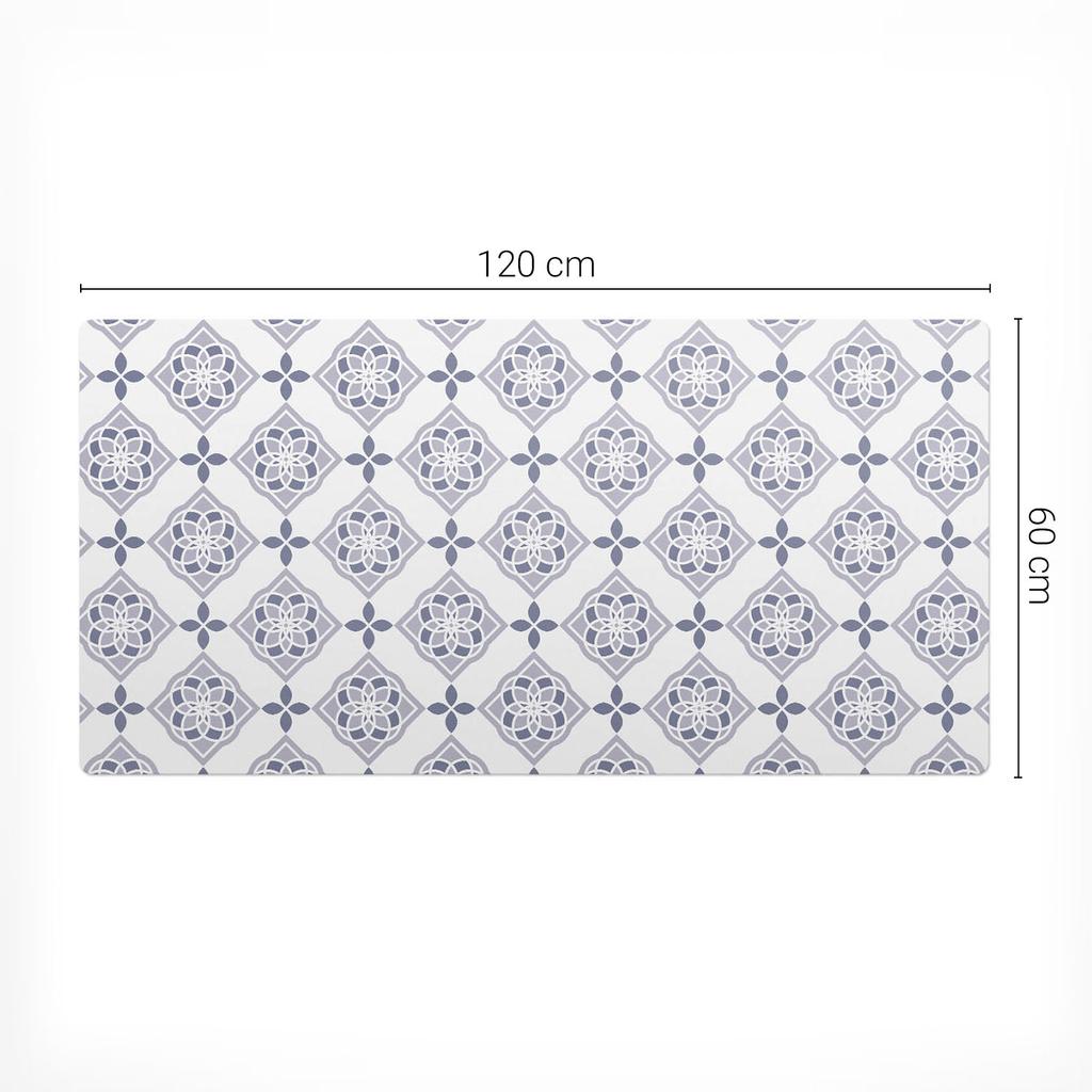 Desk Keyboard Mouse Protective Mat Geometric Flower 120X60 Cm
