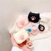 Funda de Silicona Protectora con Forma de Pata de Gato 3D de Dibujos Animados para Auriculares Airpods 4 1 2 3 Pro, para Airpods Pro2 con Gancho
