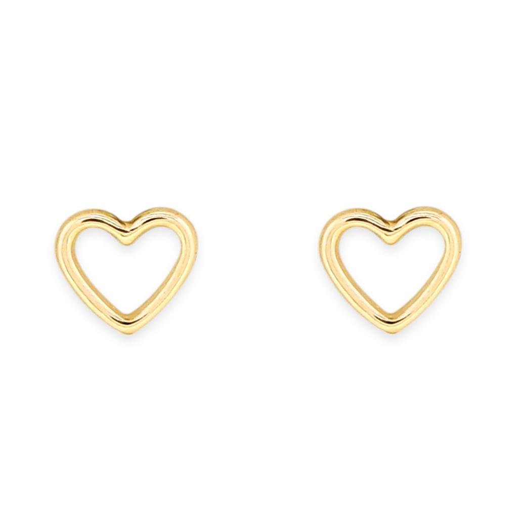 ESTELLE [Official] Women's 10K Yellow Gold Heart Motif Earrings 0202-3249-0019-0000