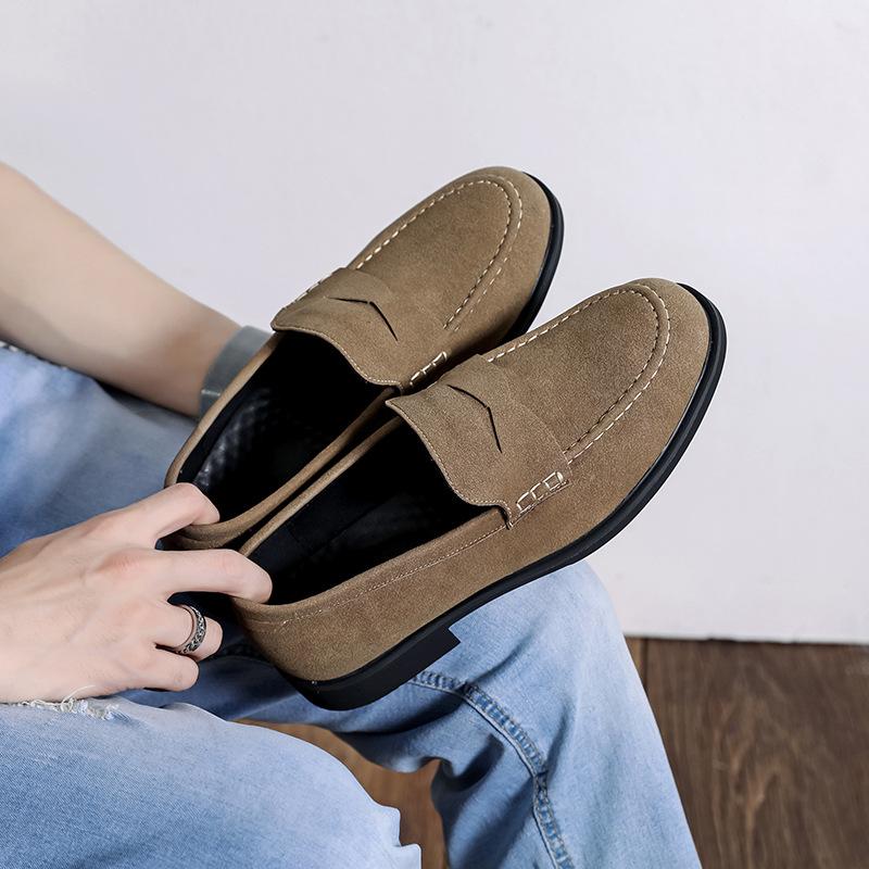 Summer 2025 New Loafers Men's Business British Casual Leather Shoes One-pedal Lazy Single Shoes 8254-M