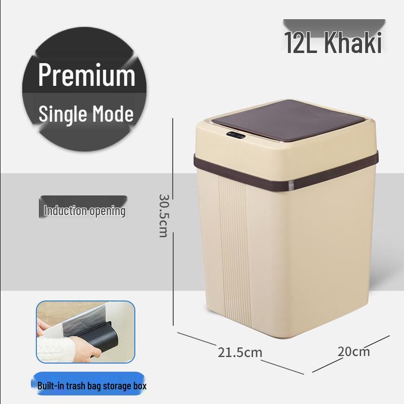 Automatic Smart Induction Trash Can for Home – Large Capacity for Living Room, Kitchen, Bathroom