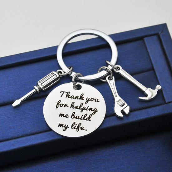 

Yousheng Father Day Keychain If Papa Can t Fix It No One Can Stainless Steel Hammer Screwdriver Wrench Dad Tools Christmas Birthday Keychain