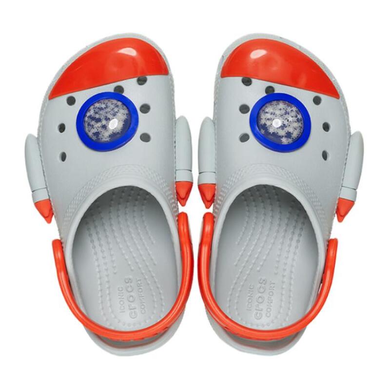 Children's Crocs simple and lightweight breathable children's slippers in phantom grey